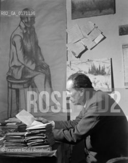 THE PAINTER OTTONE ROSAI - FLORENCE - 1948 © ARCHIVIO Graziano Arici/Rosebud2  / ARTE / PITTORE