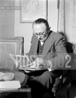 THE PAINTER PIO SEMEGHINI - VERONA - 1950 © ARCHIVIO Graziano Arici/Rosebud2  / CINEMA / ARTE / PITTORE