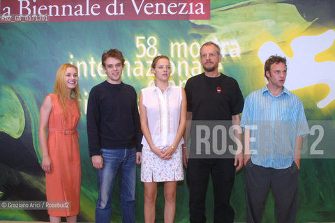 30/08 - VENICE - 58. INTERNATIONAL FILM FESTIVAL - FILM BULLY - THE ACTORS RACHEL MINER, NICK STAHL, BIJOU PHILLIPS, THE DIRECTOR LARRY CLARK AND THE ACTOR BRAD RENFRO - ©Graziano Arici/Rosebud2