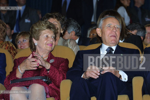 08/09 - VENICE - 58.INTERNATIONAL FILM FESTIVAL - THE PRESIDENT OF THE REPUBLIC OF ITALY CARLO AZEGLIO CIAMPI WITH HIS WIFE - ©Graziano Arici/Rosebud2