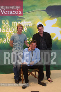 04/09 - VENICE - 58. INTERNATIONAL FILM FESTIVAL -  EDEN - THE DIRECTOR AMOS GITAI WITH THE ACTORS THOMAS JANE AND DANNY HUSTON  - ©Graziano Arici/Rosebud2