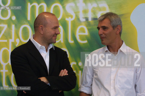 04/09 - VENICE - 58. INTERNATIONAL FILM FESTIVAL - LEMPLOI DU TEMPS - THE DIRECTOR LAURENT CANTET WITH THE ACTOR AURELIEN RECOING  - ©Graziano Arici/Rosebud2