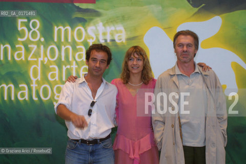 30/08 - VENICE - 58. INTERNATIONAL FILM FESTIVAL - FILM FAUSTO 5.0 -THE ACTORS MIGUEL ANGEL SOLA, NAIWA NIMRI AND EDUARD FERNANDEZ - ©Graziano Arici/Rosebud2