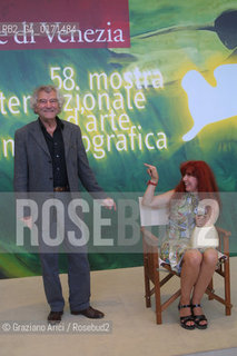 5/04- VENICE - 58. INTERNATIONAL FILM FESTIVAL -  FIFI MARTINGALE - THE DIRECTOR JACQUES ROZIER AND THE ACTRESS LILI VONDERFELD - ©Graziano Arici/Rosebud2