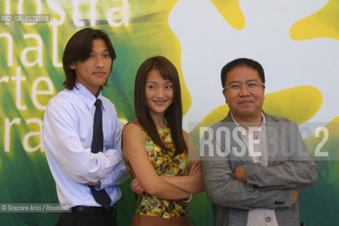 02/09 - VENICE - 58. INTERNATIONAL FILM FESTIVAL - HOLLYWOOD HONG KONG - THE ACTOR WONG TAK-HIM , THE ACTRESS ZHOU XUN AND THE DIRECTOR FRUIT CHAN  - ©Graziano Arici/Rosebud2