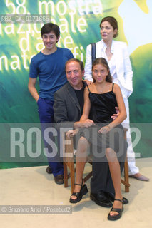 04/09 - VENICE - 58. INTERNATIONAL FILM FESTIVAL -  LUCE DEI MIEI OCCHI - THE DIRECTOR GIUSEPPE PICCIONI WITH THE ACTORS LUIIGI LO CASCIO, SANDRA CECCARELLI AND BARBARA VALENTE  - ©Graziano Arici/Rosebud2