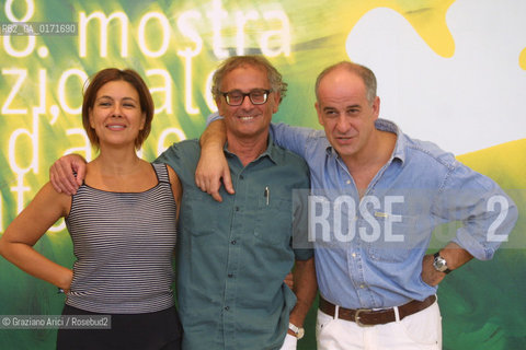 07/09 - VENICE - 58.INTERNATIONAL FILM FESTIVAL - LUNA ROSSA - THE ACTRESS LICIA MAGLIETTA, THE DIRECTOR ANTONIO CAPUANO AND THE ACTOR TONI SERVILLO  - ©Graziano Arici/Rosebud2