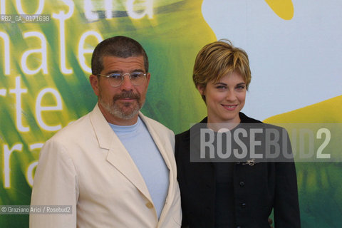03/09 - VENICE - 58. INTERNATIONAL FILM FESTIVAL - HEIST - THE DIRECTOR DAVID MAMET THE ACTRESS REBECCA PIDGEON  - ©Graziano Arici/Rosebud2