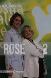 08/09 - VENICE - 58. INTERNATIONAL FILM FESTIVAL -  CET AMOUR LA - THE ACTRESS JEANNE MOREAU WITH THE ACTOR AYMERIC DEMARIGNY - ©Graziano Arici/Rosebud2
