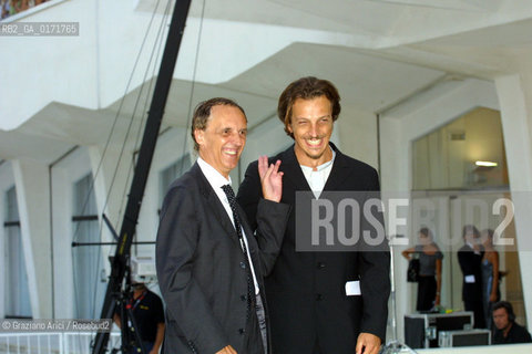 29/08 - VENICE - 58. INTERNATIONAL FILM FESTIVAL - INAUGURATION OF THE FESTIVAL - THE DIRECTORS DARIO ARGENTO AND GABRIELE MUCCINO ©Graziano Arici/Rosebud2