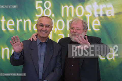07/09 - VENICE - 58.INTERNATIONAL FILM FESTIVAL - LAPRES-MIDI DUN TORTIONNAIRE - THE ACTOR GHEORGHE DINICA AND THE DIRECTOR LUCIAN PINTILIE  - ©Graziano Arici/Rosebud2