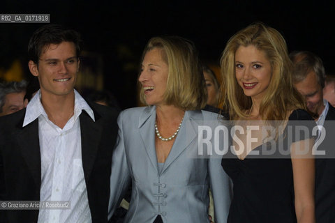 05/09 - VENICE - 58. INTERNATIONAL FILM FESTIVAL - THE TRIUMPH OF LOVE - THE ACTOR JAY RODAN, THE DIRECTOR CLARE PEPLOE AND THE ACTRESS MIRA SORVINO - ©Graziano Arici/Rosebud2 .