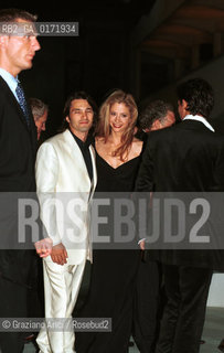 05/09 - VENICE - 58. INTERNATIONAL FILM FESTIVAL - THE TRIUMPH OF LOVE - THE ACTRESS MIRA SORVINO WITH HER BOYFRIEND , THE ACTOR OLIVIER MARTINEZ - ©Graziano Arici/Rosebud2