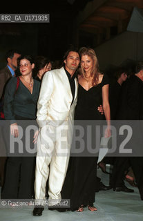 05/09 - VENICE - 58. INTERNATIONAL FILM FESTIVAL - THE TRIUMPH OF LOVE - THE ACTRESS MIRA SORVINO WITH HER BOYFRIEND , THE ACTOR OLIVIER MARTINEZ - ©Graziano Arici/Rosebud2