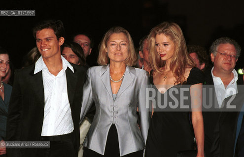 05/09 - VENICE - 58. INTERNATIONAL FILM FESTIVAL -  THE TRIUMPH OF LOVE - THE ACTOR JAY RODAN, THE DIRECTOR CLARE PEPLOE AND THE ACTRESS MIRA SORVINO - ©Graziano Arici/Rosebud2