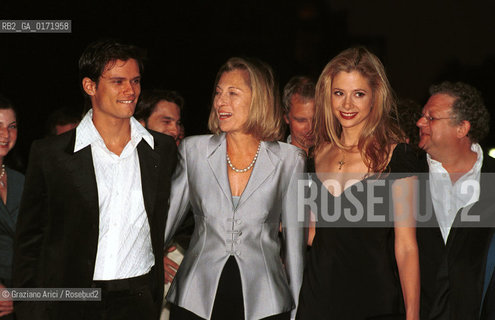 05/09 - VENICE - 58. INTERNATIONAL FILM FESTIVAL -  THE TRIUMPH OF LOVE - THE ACTOR JAY RODAN, THE DIRECTOR CLARE PEPLOE AND THE ACTRESS MIRA SORVINO - ©Graziano Arici/Rosebud2
