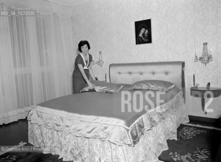 THE OPERA SINGER ROSANNA CARTERI AT HER HOME - PADOVA - 1960 © ARCHIVIO Graziano Arici/Rosebud2  / MUSICA / CANTANTE LIRICO