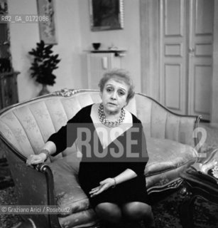 THE OPERA SINGER TOTI DAL MONTE AT HER HOME - 1961 © ARCHIVIO Graziano Arici/Rosebud2  / MUSICA/ CANTANTE LIRICO