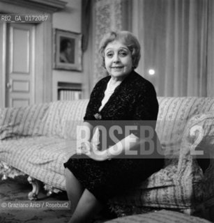 THE OPERA SINGER TOTI DAL MONTE AT HER HOME - 1961 © ARCHIVIO Graziano Arici/Rosebud2  / MUSICA / CANTANTE LIRICO