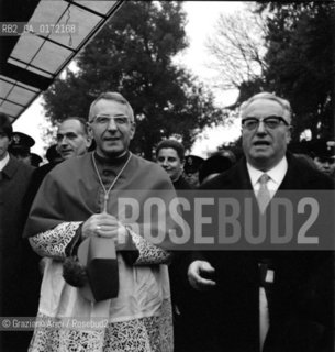 THE CARDINAL ALBINO LUCIANI WITH THE MAYOR OF VENICE GIUSEPPE FAVARETTO FISCA IN VENICE - 1972 - © ARCHIVIO Graziano Arici/Rosebud2  / RELIGIONE / CARDINALE PATRIARCA / SINDACO