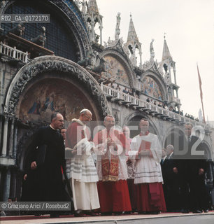 THE CARDINAL ALBINO LUCIANI WITH THE POPE PAOLO VI IN VENICE - 1972 - © ARCHIVIO Graziano Arici/Rosebud2  / RELIGIONE / CARDINALE PATRIARCA / PAPA