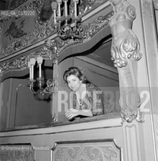 THE OPERA SINGER  MARCELLA POBBE IN THE LA FENICE THEATRE - VENICE - 1962 © ARCHIVIO Graziano Arici/Rosebud2  / MUSICA/ CANTANTE LIRICO / TEATRO LA FENICE