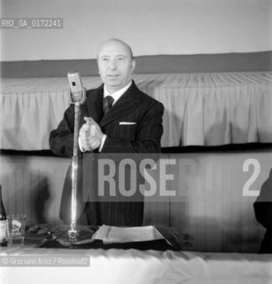 THE POLITICIAN MARIO SCELBA - 195? - © ARCHIVIO Graziano Arici/Rosebud2  / POLITICA / QUESTIONE ALTO ADIGE / COMIZIO
