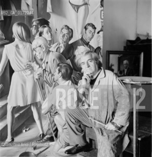 THE PAINTER GREGORIO SCILTIAN  AT HIS STUDIO IN VENICE - 1969 - © ARCHIVIO Graziano Arici/Rosebud2  / ARTE / PITTORE