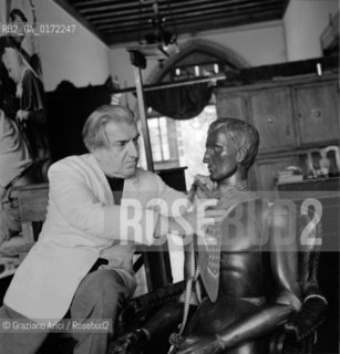 THE PAINTER GREGORIO SCILTIAN  AT HIS STUDIO IN VENICE - 1969 - © ARCHIVIO Graziano Arici/Rosebud2  / ARTE / PITTORE