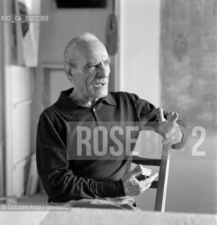 THE PAINTER VIRGILIO GUIDI IN HIS STUDIO - VENICE - 1970 - © ARCHIVIO Graziano Arici/Rosebud2  / ARTE / PITTORE