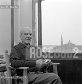 THE PAINTER VIRGILIO GUIDI IN HIS STUDIO - VENICE - 1970 - © ARCHIVIO Graziano Arici/Rosebud2  / ARTE / PITTORE