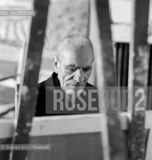 THE PAINTER VIRGILIO GUIDI IN HIS STUDIO - VENICE - 1970 - © ARCHIVIO Graziano Arici/Rosebud2  / ARTE / PITTORE