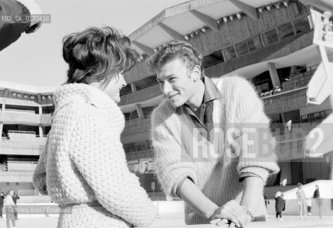 THE  SINGER JOHNNY HALLYDAY - CORTINA - 1961 © ARCHIVIO Graziano Arici/Rosebud2  / MUSICA / POP ROCK / CANTANTE