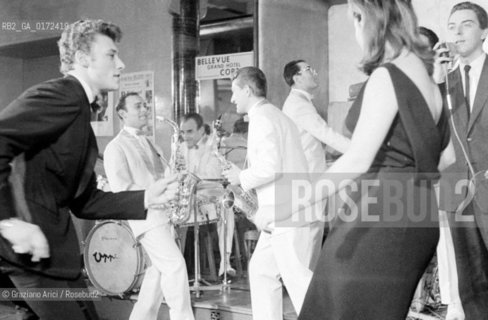 THE  SINGER JOHNNY HALLYDAY - CORTINA - 1961 © ARCHIVIO Graziano Arici/Rosebud2  / MUSICA / POP ROCK / CANTANTE
