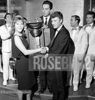 THE  SINGER JOHNNY HALLYDAY - CORTINA - 1961 © ARCHIVIO Graziano Arici/Rosebud2  / MUSICA / POP ROCK / CANTANTE