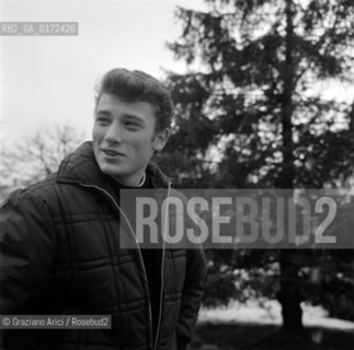 THE  SINGER JOHNNY HALLYDAY - CORTINA - 1961 © ARCHIVIO Graziano Arici/Rosebud2  / MUSICA / POP ROCK / CANTANTE