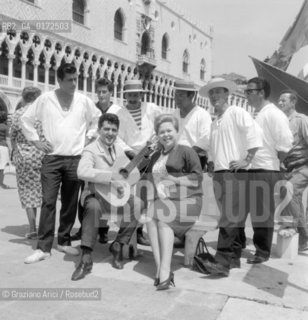 THE OPERA SINGER RENATA SCOTTO IN VENICE - 1962  © ARCHIVIO Graziano Arici/Rosebud2  / MUSICA / MUSICA LIRICA / CANTANTE / GONDOLIERI