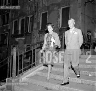 EDWARD, THE DUKE OF WINDSOR IN VENICE WITH HIS WIFE WALLIS SIMPSON - 1961 © ARCHIVIO Graziano Arici/Rosebud2  / NOBILI / DUCA