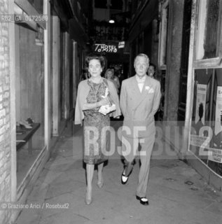 EDWARD, THE DUKE OF WINDSOR IN VENICE WITH HIS WIFE WALLIS SIMPSON - 1961 © ARCHIVIO Graziano Arici/Rosebud2  / NOBILI / DUCA