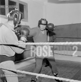 THE BOXER FRANCO DE PICCOLI - MESTRE - 1962 - © ARCHIVIO Graziano Arici/Rosebud2  / PUGILE / SPORT