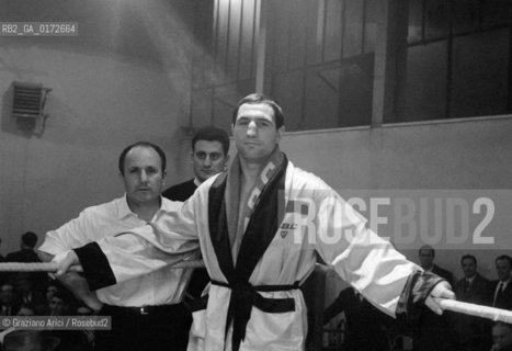 THE BOXER FRANCO DE PICCOLI - MESTRE - 1962 - © ARCHIVIO Graziano Arici/Rosebud2  / PUGILE / SPORT