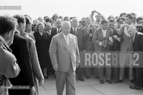 THE RUSSIAN STATESMAN AND PRESIDENT NIKITA SERGEYEVICH KHRUSHCHEV IN VIENNA  WITH HIS WIFE  ( AUSTRIA ) - 196?  © ARCHIVIO Graziano Arici/Rosebud2  / POLITICA / KRUSCEV / CHRUSCEV