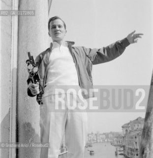 THE POP SINGER PAT BOONE IN VENICE  - 1960 © ARCHIVIO Graziano Arici/Rosebud2  / MUSICA / POP ROCK / CANTANTE