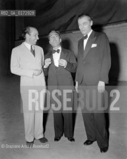 THE COMPOSER LUIGI DALLAPICCOLA WITH THE CHOREOGRAPHER AUREL MILLOS IN VENICE -1948 ©Graziano Arici/Rosebud2 / MUSICA / COMPOSITORE / COREOGRAFO