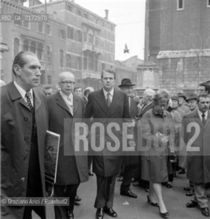 THE PRESIDENT OF THE GERMAN FEDERAL REPUBLIC HINEMANN IN VENICE - 1977  © ARCHIVIO Graziano Arici/Rosebud2  / POLITICA / PRESIDENTE