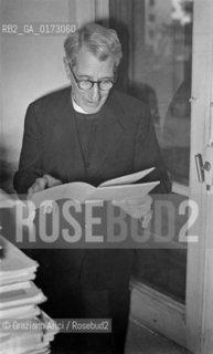 THE POLITICIAN AND JOURNALIST DON LUIGI STURZO -  ROME  - 1949  © ARCHIVIO Graziano Arici/Rosebud2  / POLITICA / D.C. / RELIGIONE / PRETE