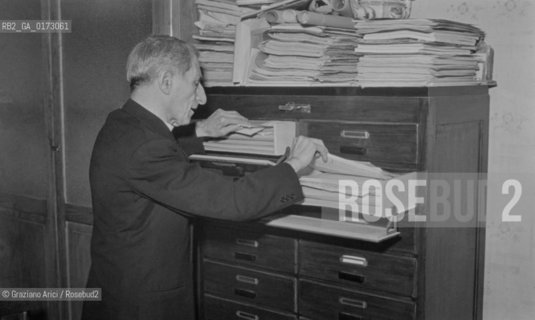 THE POLITICIAN AND JOURNALIST DON LUIGI STURZO IN HIS STUDIUM -  ROME  - 1949  © ARCHIVIO Graziano Arici/Rosebud2  / POLITICA / D.C. / RELIGIONE / PRETE