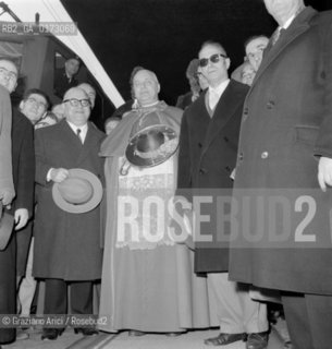 THE PATRIARCH GIOVANNI URBANI WITH THE MINISTER GONELLA - VENICE - 1959 - © ARCHIVIO Graziano Arici/Rosebud2  / PATRIARCA / RELIGIONE / VARIE / MINISTRO