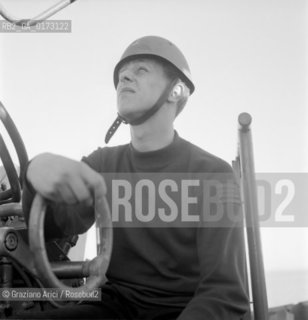THE DUKE AMEDEO OF AOSTA ON A MILITARY SHIP IN THE ADRIATIC SEA - 1960 © ARCHIVIO Graziano Arici/Rosebud2  / NOBILTA / NAVE MILITARE / DUCA