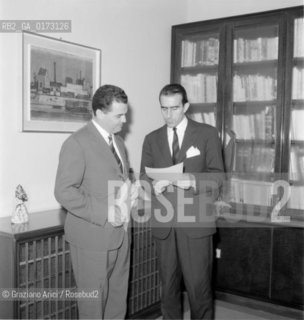 THE DIRECTOR OF THE INTERNATIONAL FILM FESTIVAL LUIGI FLORIS AMMANNATI IN VENICE - 1959 - © ARCHIVIO Graziano Arici/Rosebud2  / CINEMA / DIRETTORE MOSTRA DEL CINEMA
